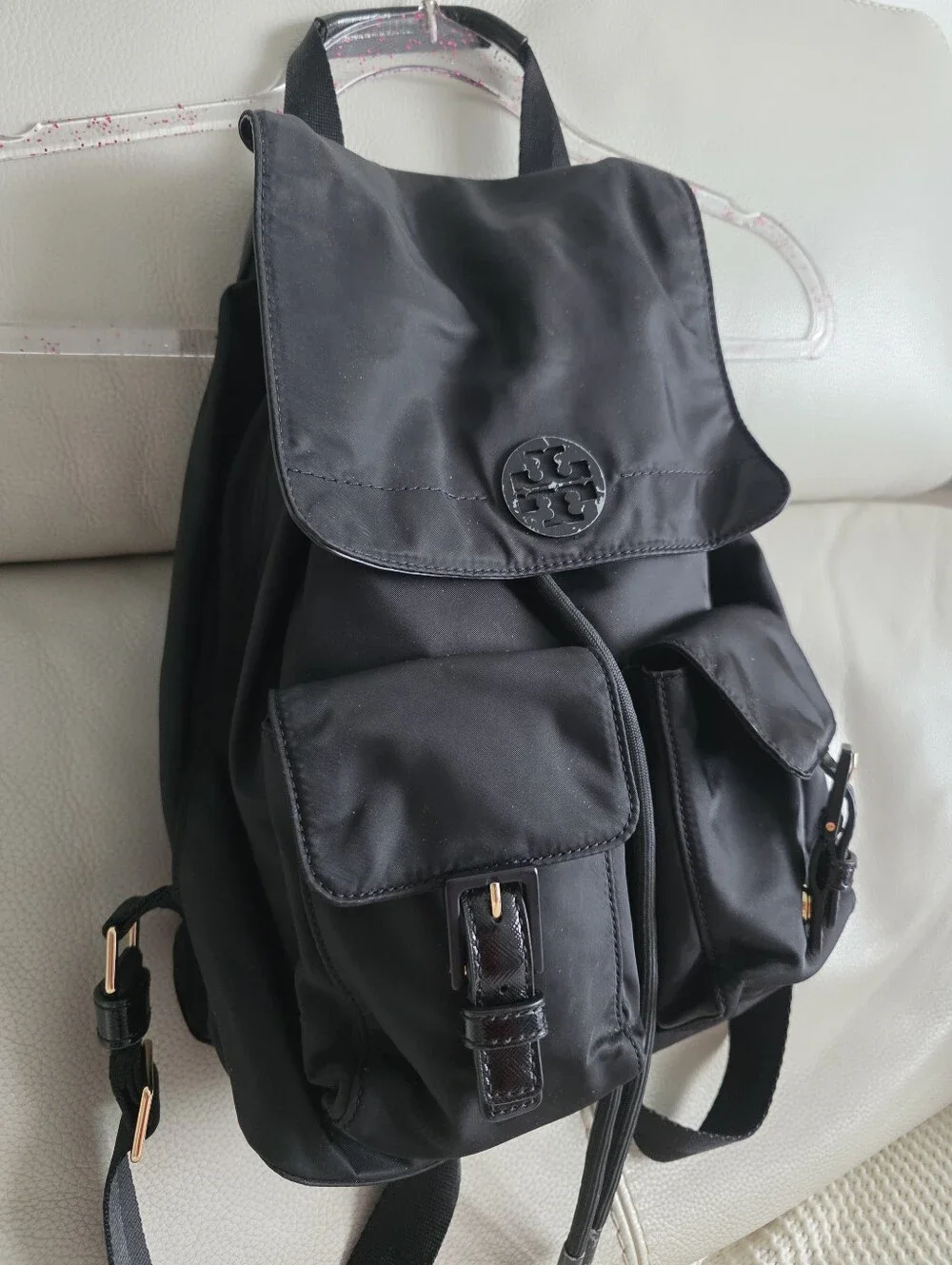 Tory Burch Black Nylon Backpack - Sleek Everyday Bag